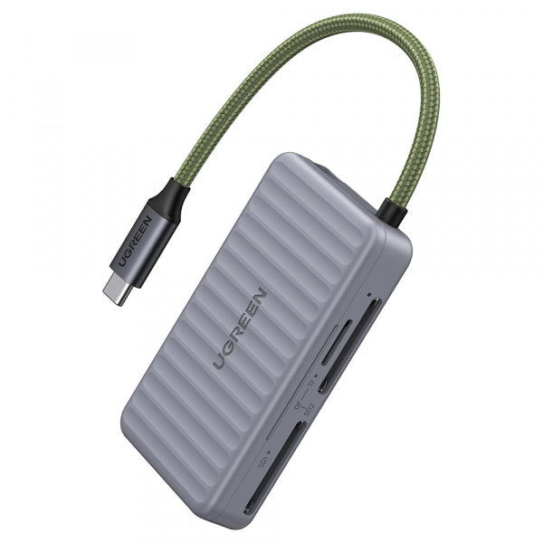 Ugreen USB-C Card Reader with Storage Box 55886, 2 x SD - microSD, Grey
