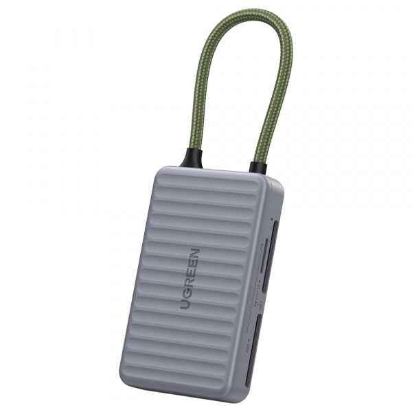 Ugreen USB-C Card Reader with Storage Box 55886, 2 x SD - microSD, Grey