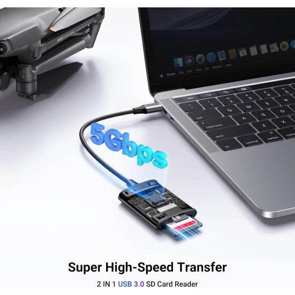 Ugreen USB-C Card Reader CM401 (80888), SD - microSD, Grey