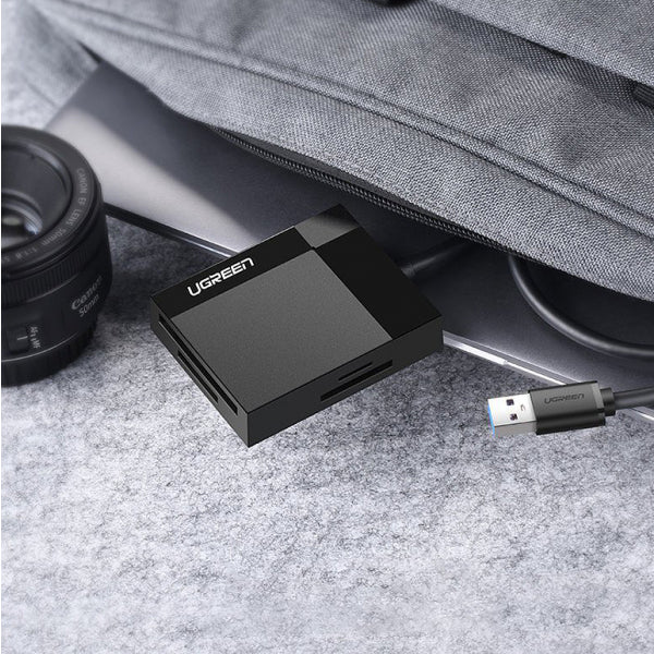 Ugreen USB 3.0 Card Reader CR125, SD - microSD - CF - MS, Black