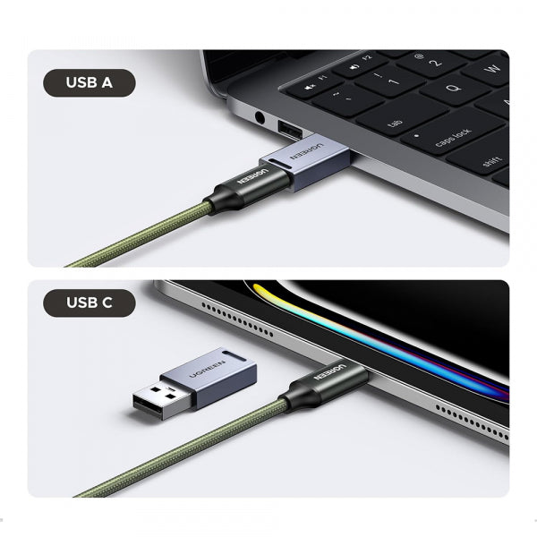 Ugreen USB / USB-C Card Reader with Storage Box CM856 (55899), 2 x SD - microSD, Grey