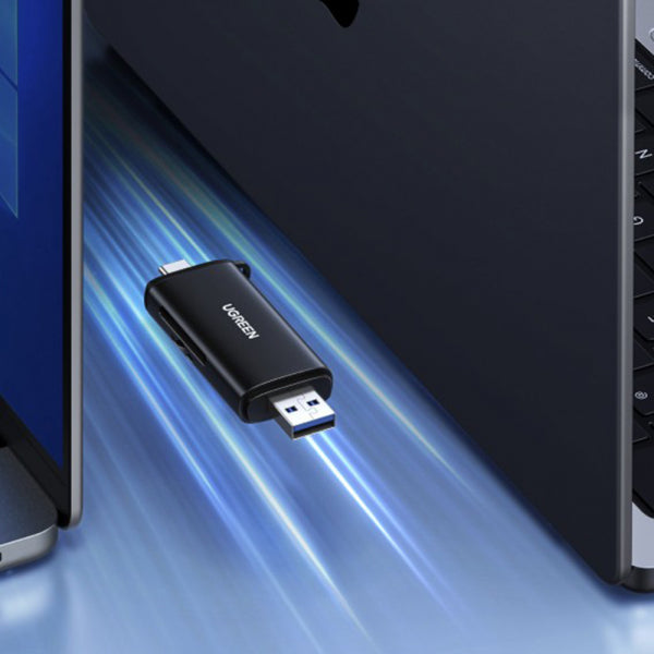 Ugreen USB / USB-C Card Reader CM803 (65024), SD - microSD, Black