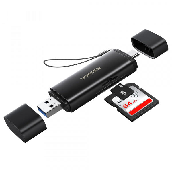 Ugreen USB / USB-C Card Reader CM803 (65024), SD - microSD, Black