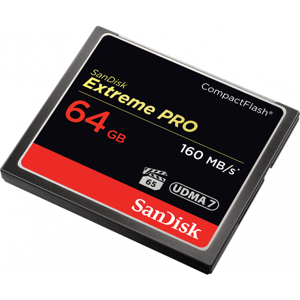 SanDisk CompactFlash Memory Card Extreme Pro, 64Gb, UDMA 7 SDCFXPS-064G-X46