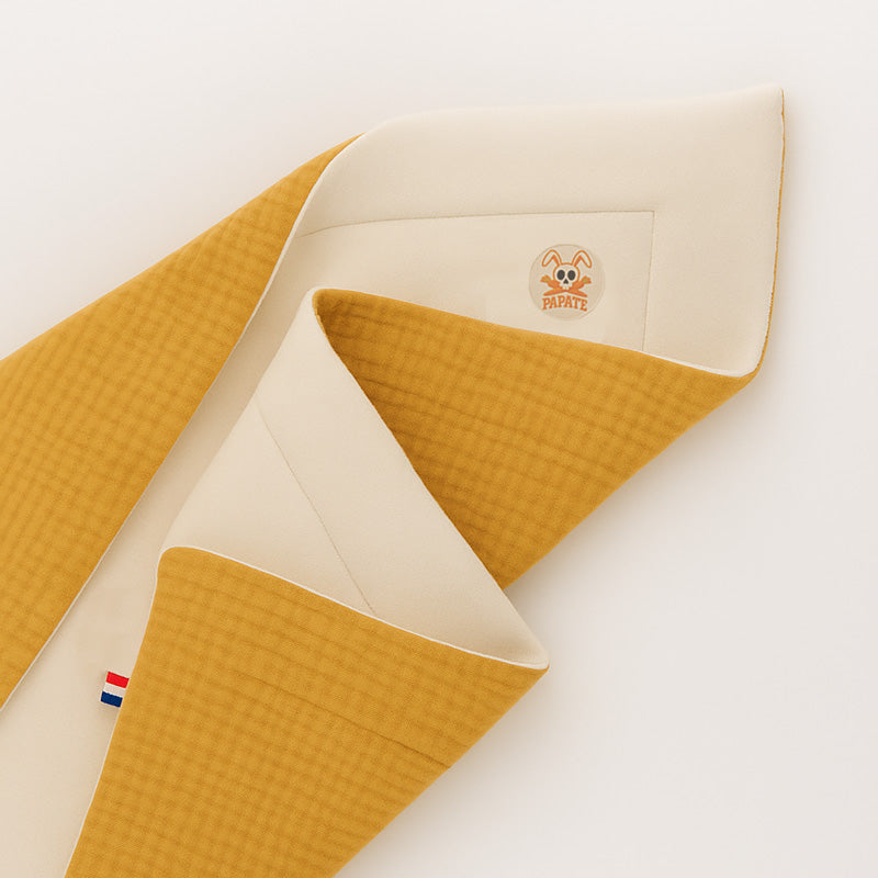 couverture en coton bio rex papate double face honey miel bebe GOTS