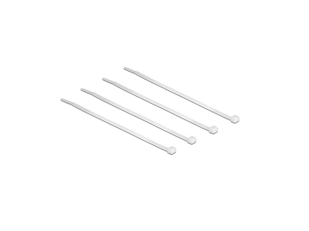 Delock Kabelbinder transparent L 200 x B 3,6 mm 100 Stück