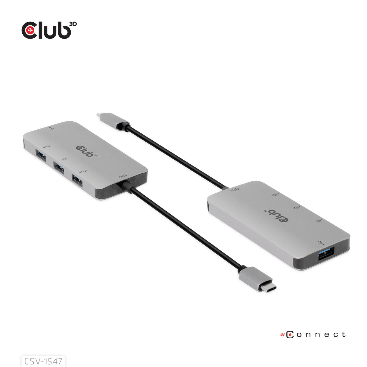 CLUB3D Hub USB-C vers 4 ports USB-A, Transfert Rapide 10Gbps