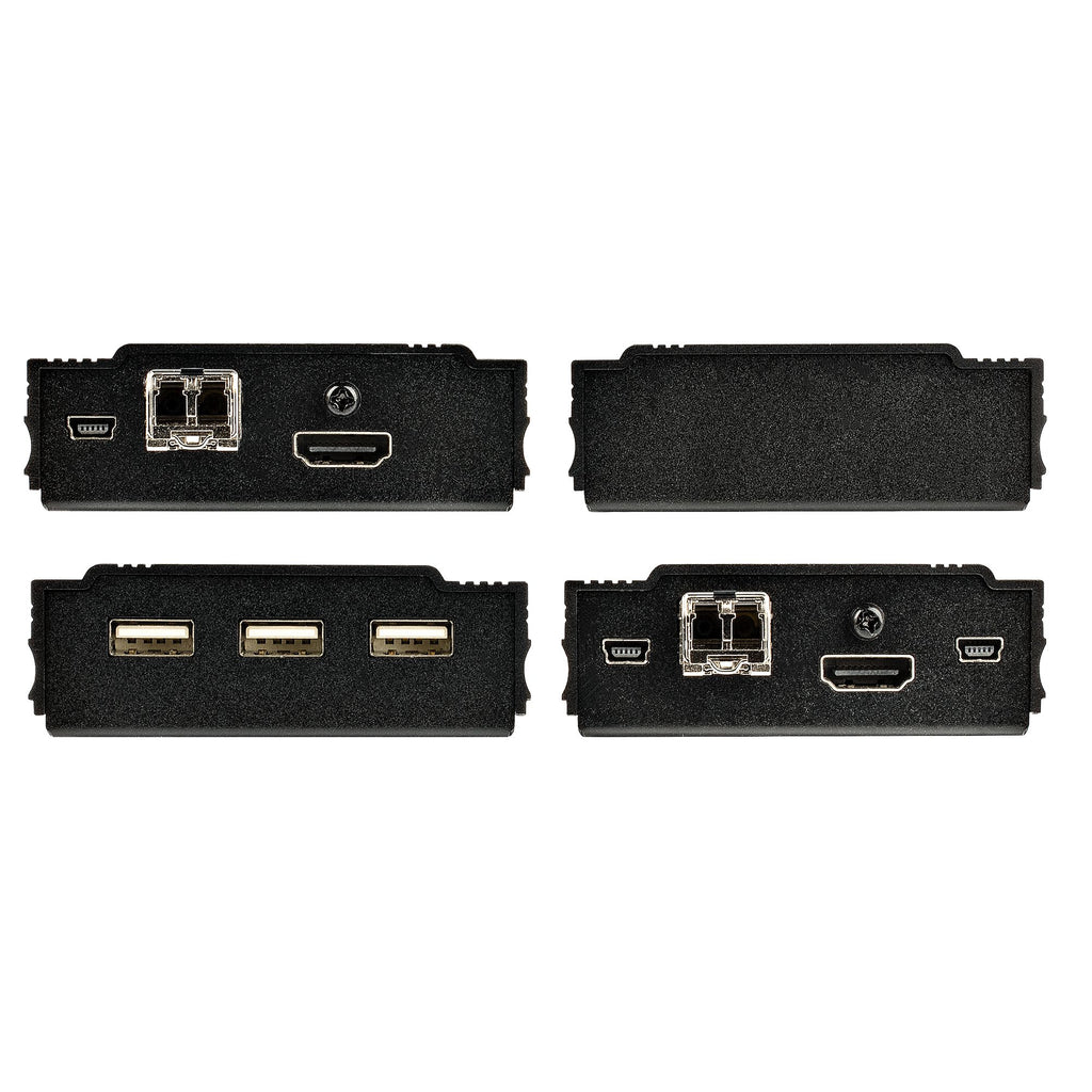StarTech.com Extendeur KVM 4K HDMI sur Fibre Optique - Extender Commutateur Console KVM HDMI Video & USB - jusqu'à 300m (MultiMode) - 2 Modules 10G MMF SFP+ - Kit d'Extension KVM (TX/RX) - vue 4