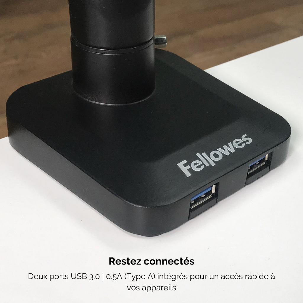 Fellowes Platinum Series Bras Porte-Écran Simple, Noir - vue 5