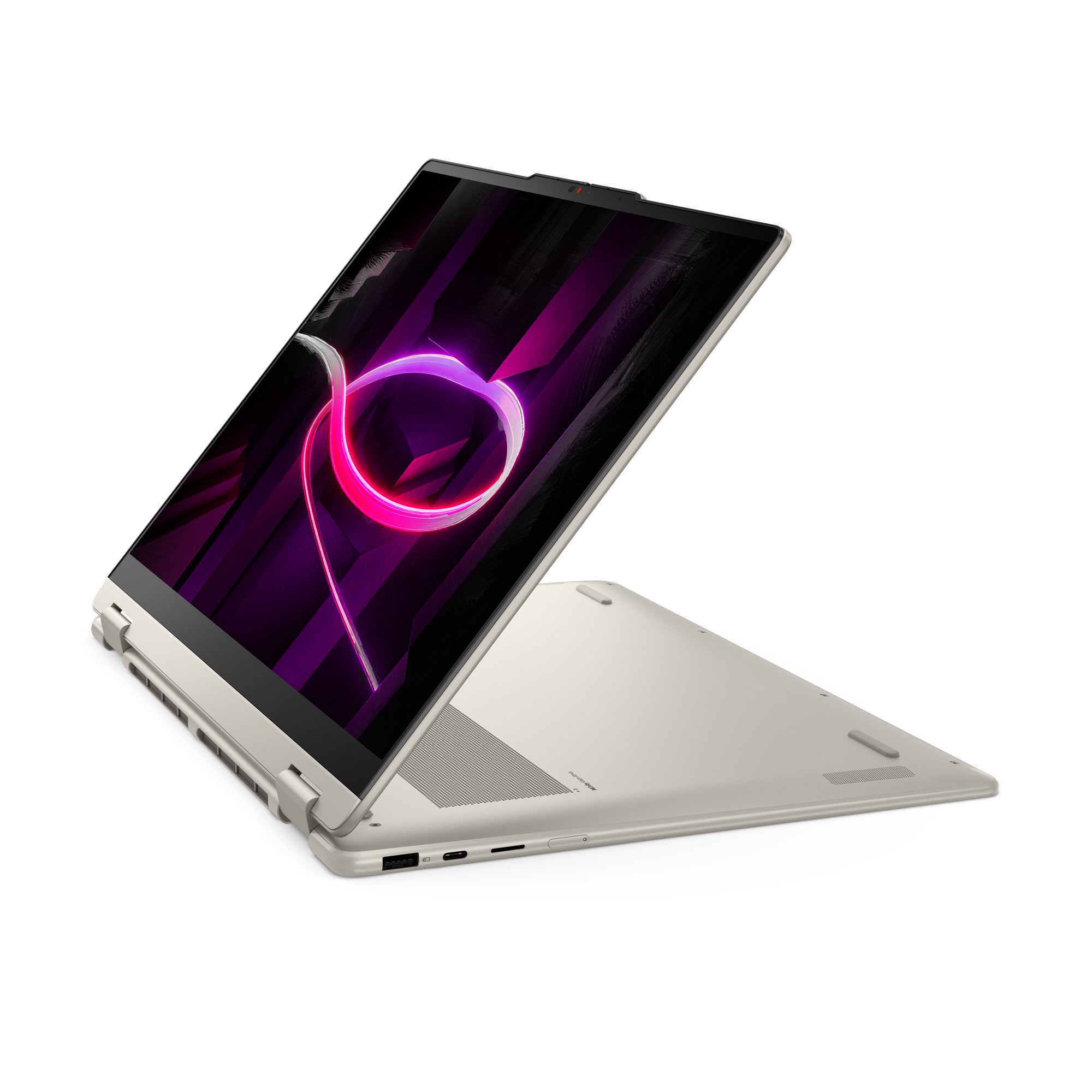 Lenovo Yoga 7 2-in-1 16AGP11 Copilot+ PC AMD Ryzen AI 7 445 Hybride (2-en-1) 40,6 cm (16") Écran tactile 2.8K 16 Go LPDDR5x-SDRAM 1 To SSD Wi-Fi 7 (802.11be) Windows 11 Home Allemand Coquillage (couleur)