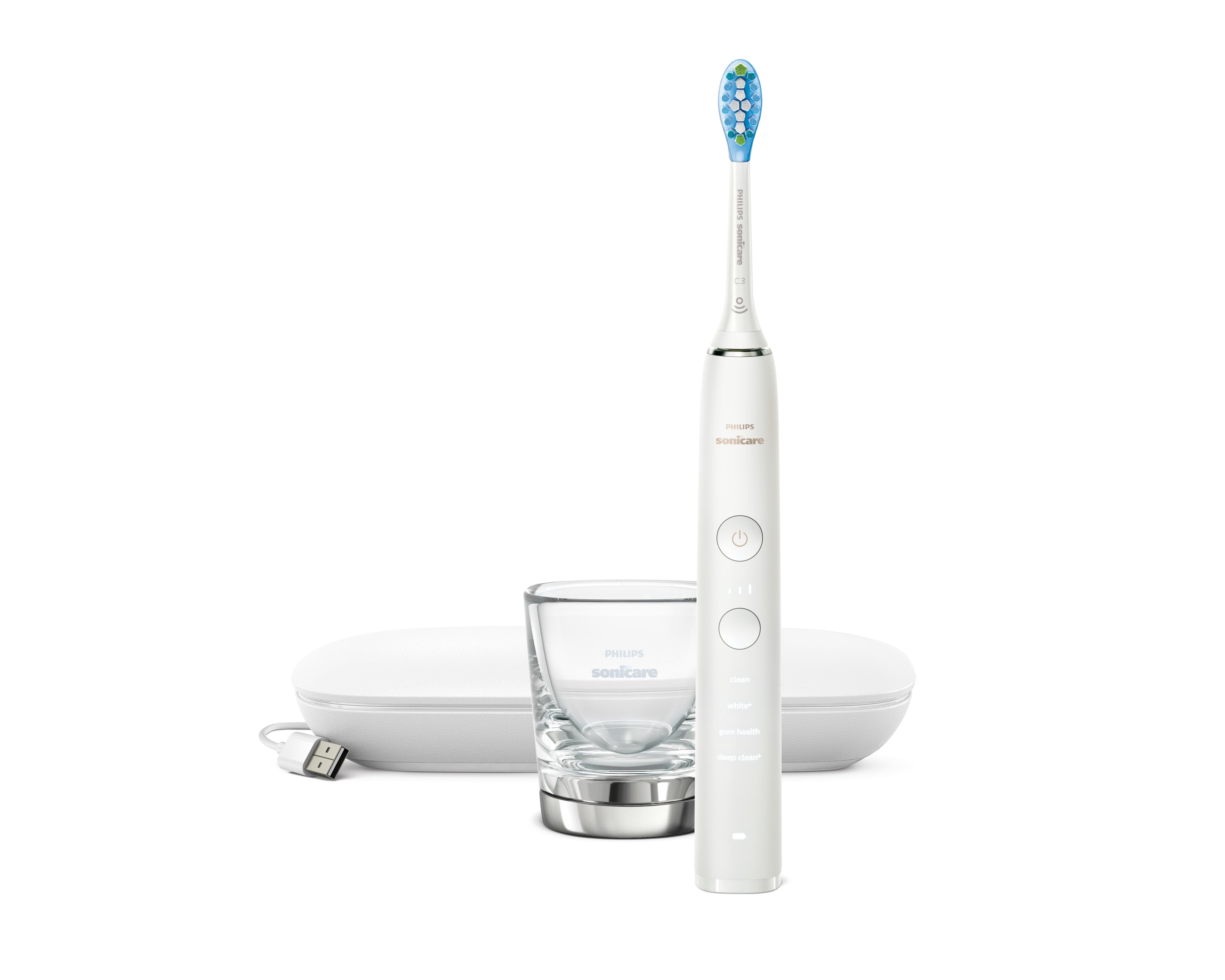 Philips Sonicare DiamondClean 9000 series DiamondClean 9000 HX9911/27 Brosse à dents électrique avec application - Blanche