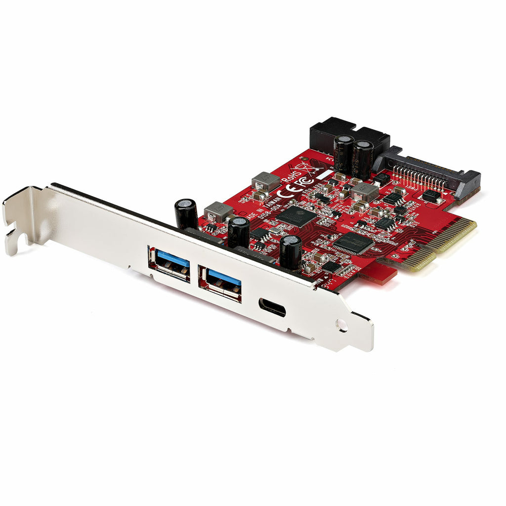 StarTech.com Carte PCI Express USB 5 Ports USB 3.2 Gen 2 10Gbps, 1x USB-C, 2x USB-A et Connecteur Interne IDC