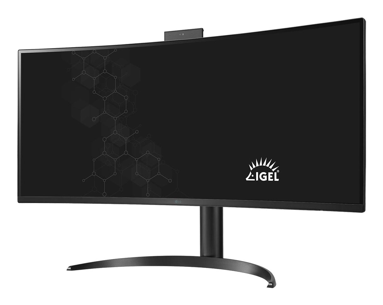 LG 34CR651I-6P PC tout en un/station de travail Intel® Pentium® Silver N6005 86,4 cm (34") 3440 x 1440 pixels All-in-One thin client 8 Go DDR4-SDRAM 16 Go eMMC Wi-Fi 6 (802.11ax) Noir