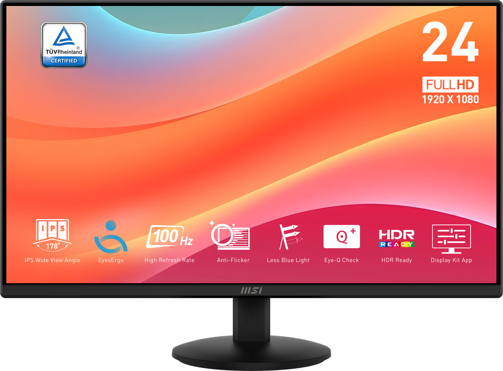 MSI Pro MP242L écran plat de PC 60,5 cm (23.8") 1920 x 1080 pixels Full HD LCD Noir