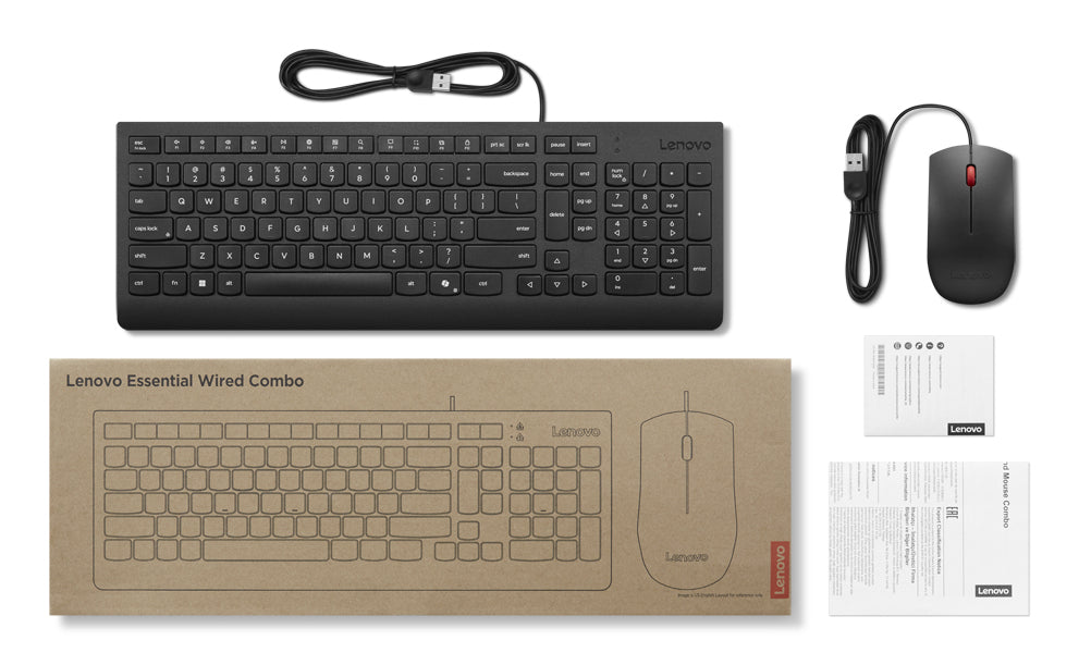 Lenovo 4X31R64414 clavier Souris incluse Universel USB Allemand Noir