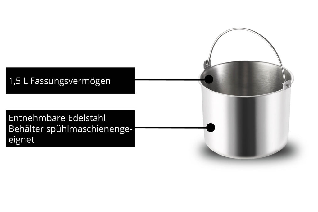 Unold 48826 Eismaschine & Joghurtbereiter EVA Kompressor ismaskine 1,5 L 120 W Sort, Rustfrit stål