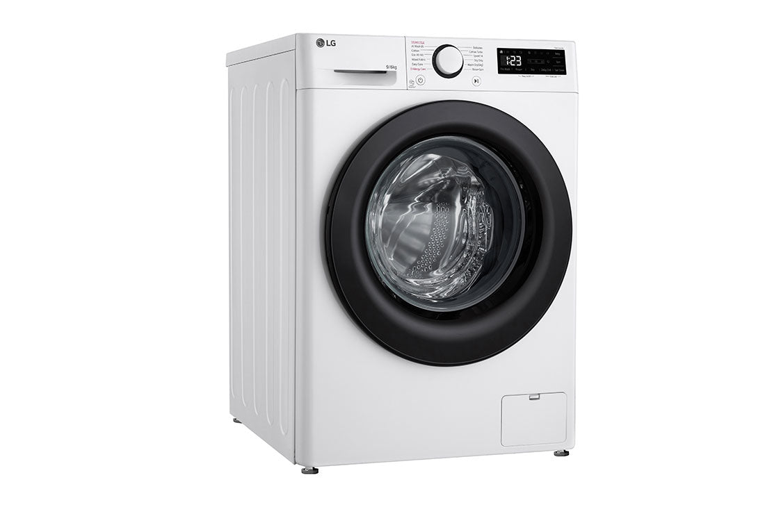 LG F4DR509SBW machine à laver avec sèche linge Pose libre Charge avant Noir, Blanc