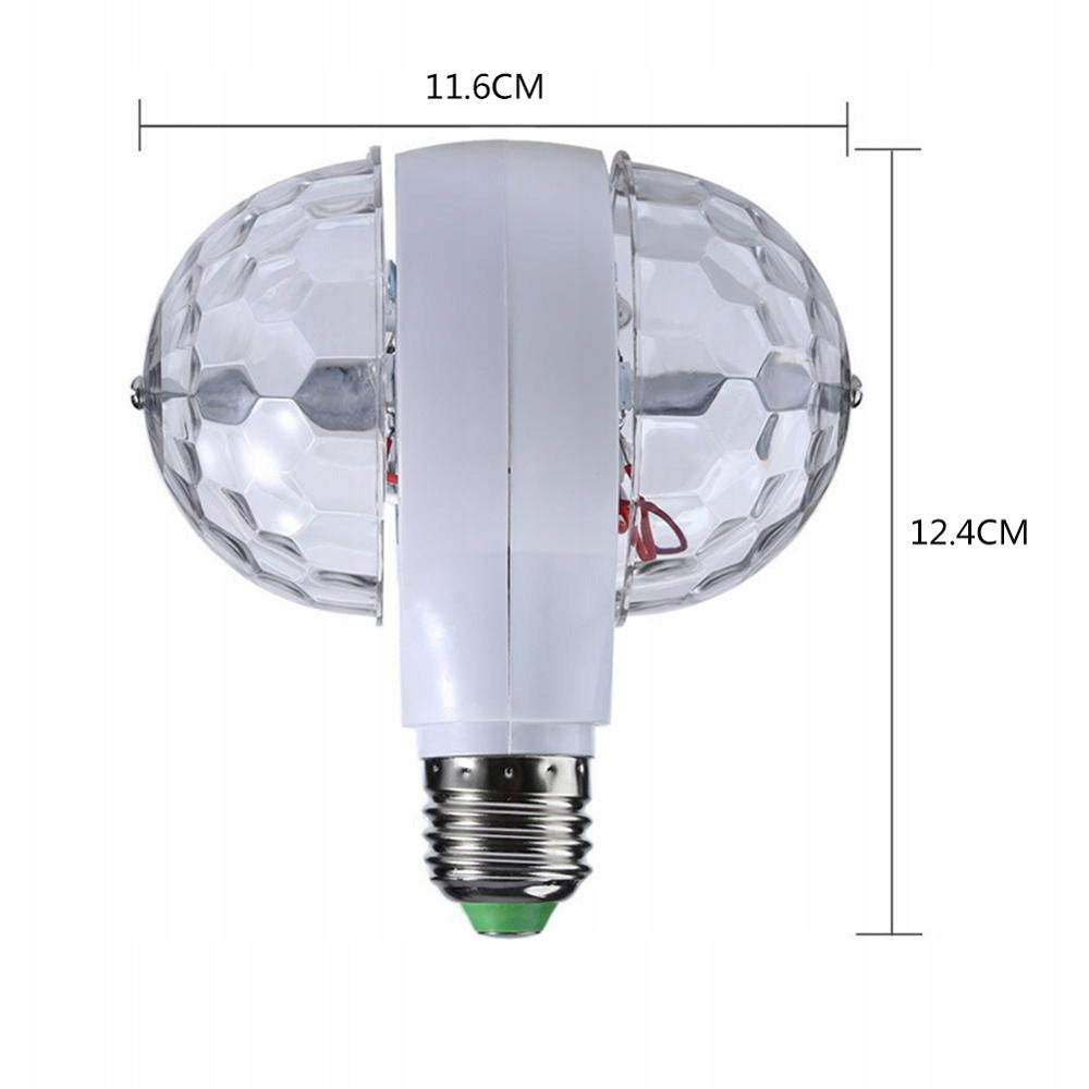 ŻARÓWKA DISCO LAMPA PROJEKTOR LED 6W PODWÓJNA RGB