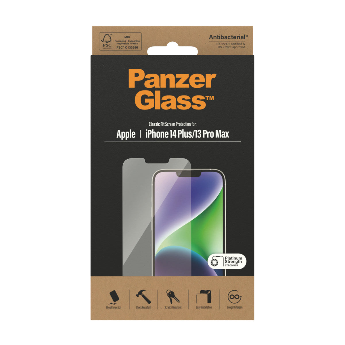 PanzerGlass ® Screen Protector iPhone 14 Plus | 13 Pro Max | Classic Fit Protection d'écran transparent Apple 1 pièce(s) - vue 3