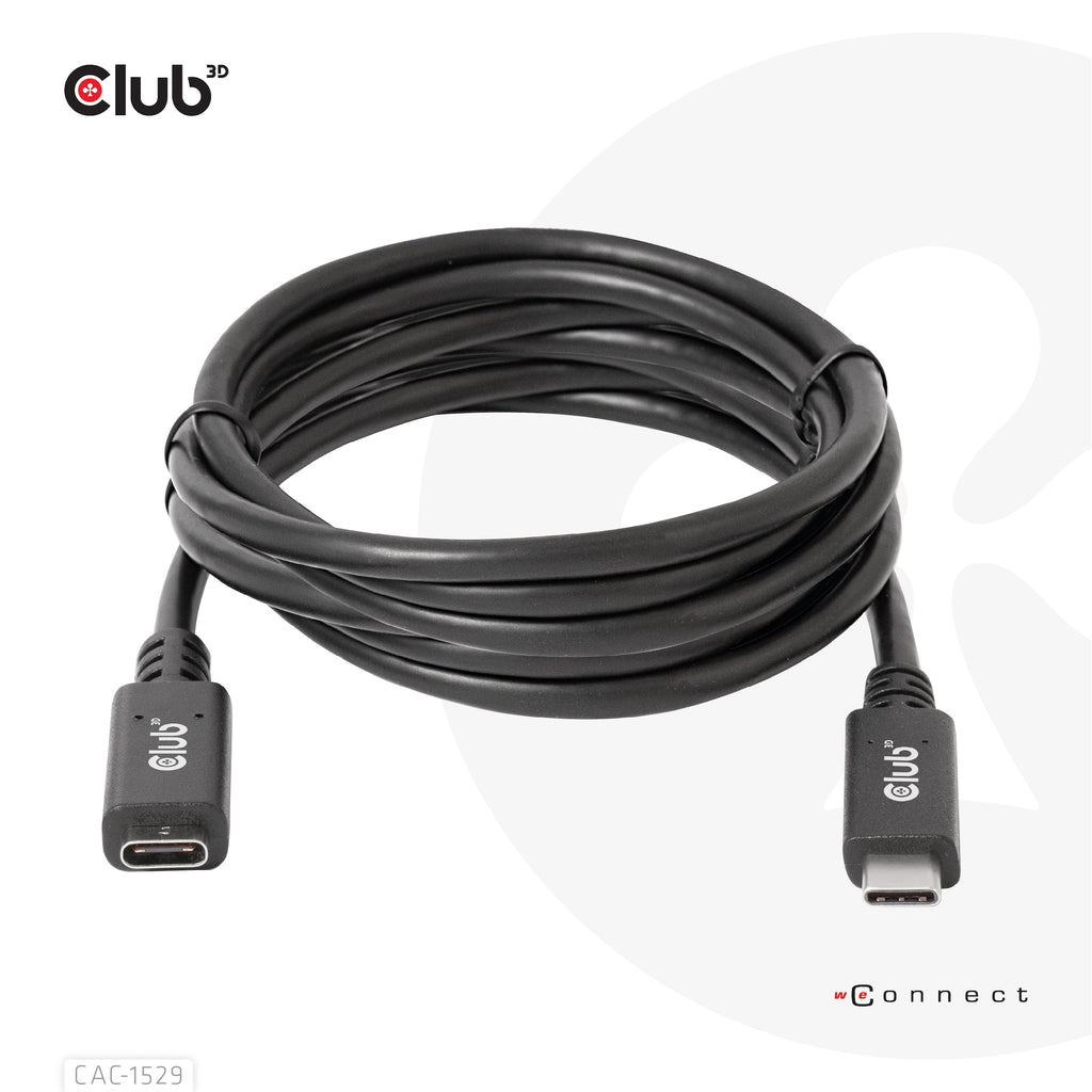 CLUB3D CAC-1529 Câble USB-C vers USB-C 3.2 Gen 1, 2m, 5 Gbit/s, 60W, Noir