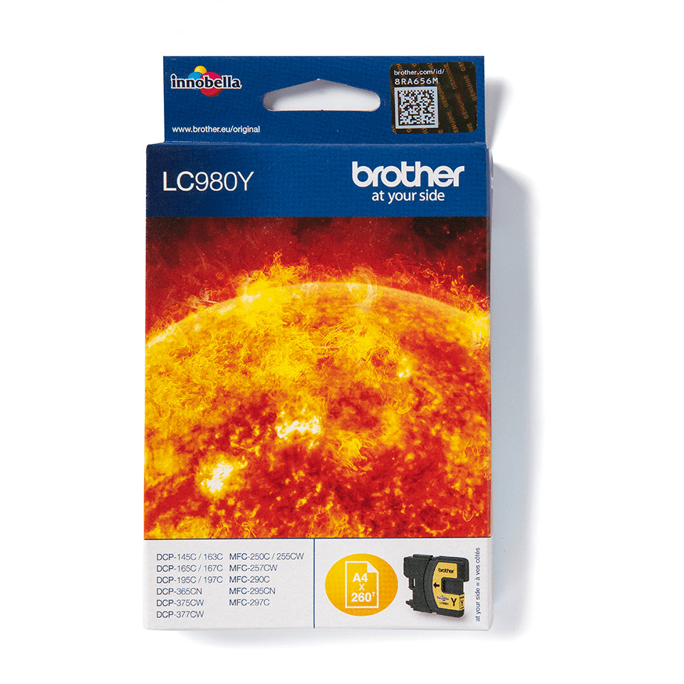 Brother LC980Y - Cartouche d'encre originale – Jaune