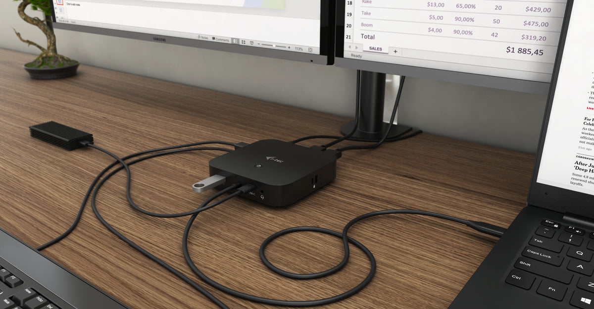i-tec Station d'accueil USB-C HDMI DP avec Power Delivery 100W