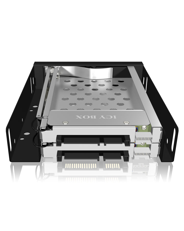 ICY BOX IB-2227StS 8,89 cm (3.5") Plateau de stockage de disques Noir