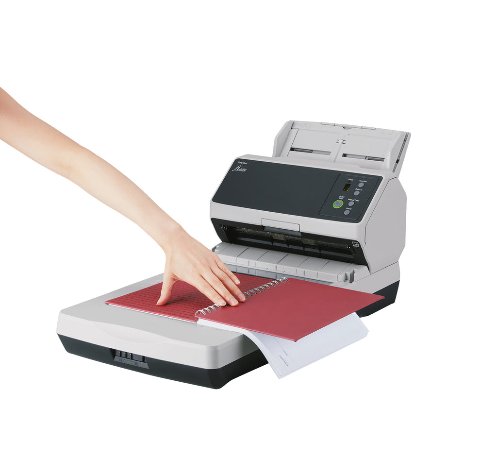 Ricoh fi-8250 Scanner avec Chargeur Automatique de Documents (ADF) et Manuel, 600 x 600 DPI, A4, Noir et Gris