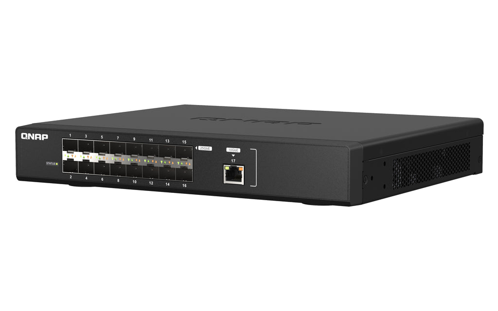 QNAP QSW-M5216-1T Commutateur Réseau Géré L2, 16 ports SFP28 25GbE et 1 port 10GbE NBASE-T, Noir - vue 6