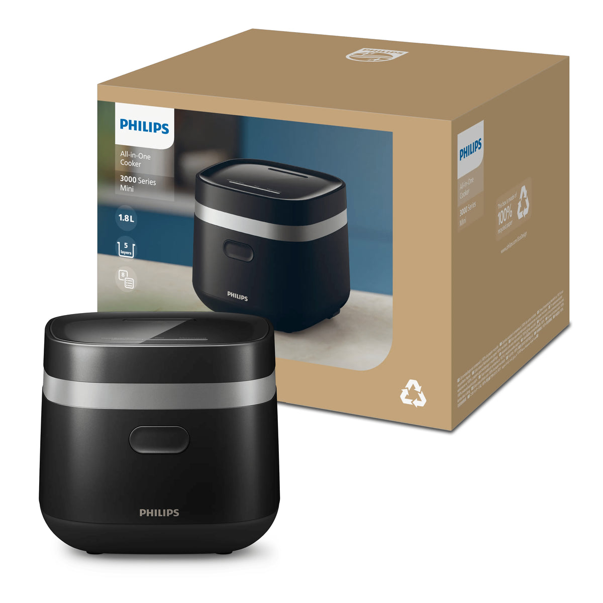 Philips 3000 series HD3090/80 autocuiseur Noir 436 W