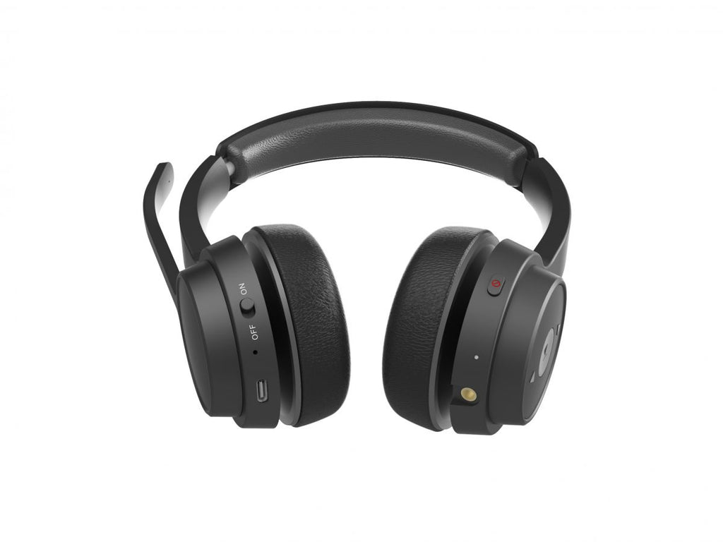 Conceptronic POLONA04B Casque Bluetooth avec Fil et Sans Fil, USB Type-C, Noir