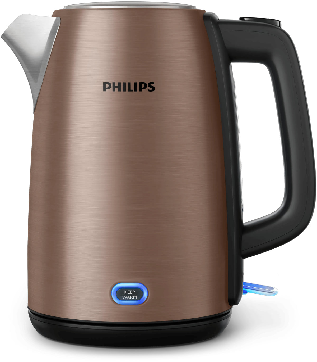 Philips Viva Collection HD9355/92 Bouilloire 1,7 L 1900 W, Noir et Cuivre