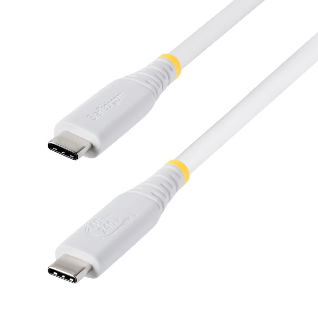 StarTech.com Câble USB4 1m 40 Gbps USB-C Certifié USB-IF 240W PD 8K 60Hz DP2.1 Blanc
