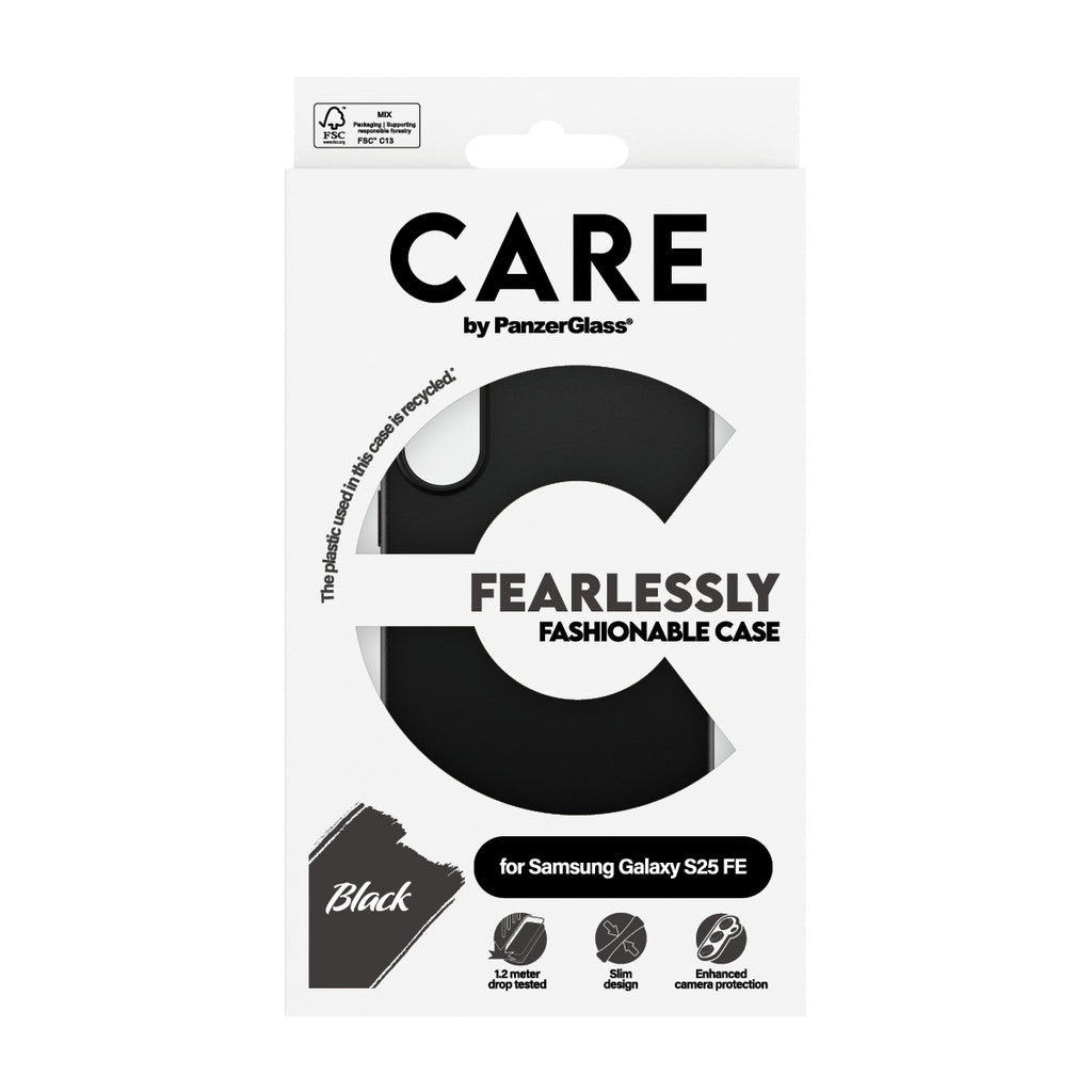 PanzerGlass CARE™ by ® TPU Case Black Samsung Galaxy S25 FE 5G coque de protection pour téléphones portables Housse Noir