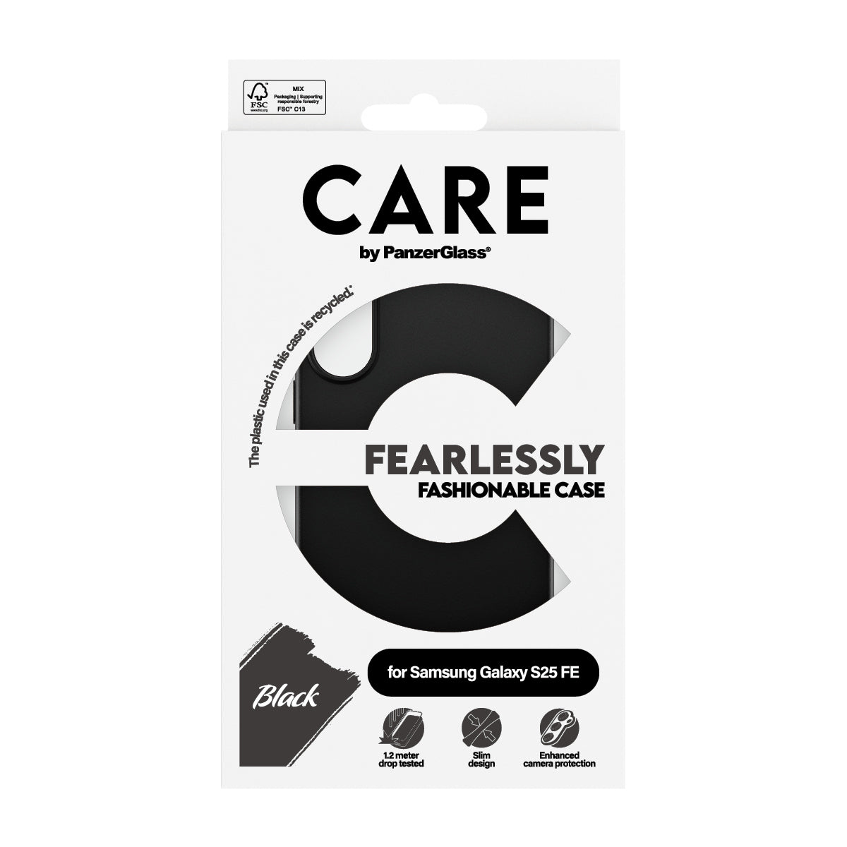 PanzerGlass CARE™ by ® TPU Case Black Samsung Galaxy S25 FE 5G coque de protection pour téléphones portables Housse Noir