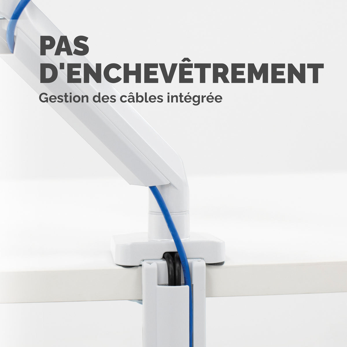 Fellowes Platinum Series Bras porte-écran simple - Blanc - vue 5