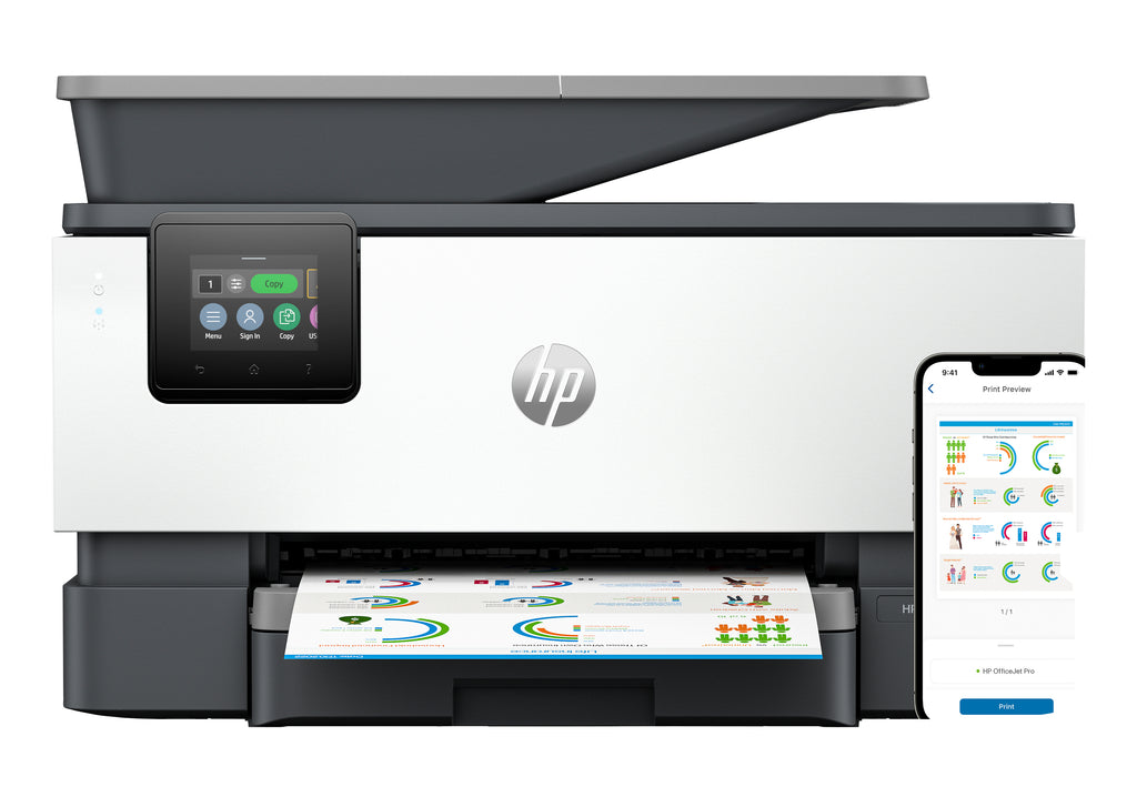 HP OfficeJet Pro 9120b Imprimante Couleur Tout-en-Un Sans Fil, Recto-Verso, Copieur et Scanner