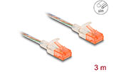 Delock RJ45 Netzwerkkabel Cat.6A U/UTP Slim 3 m transparent
