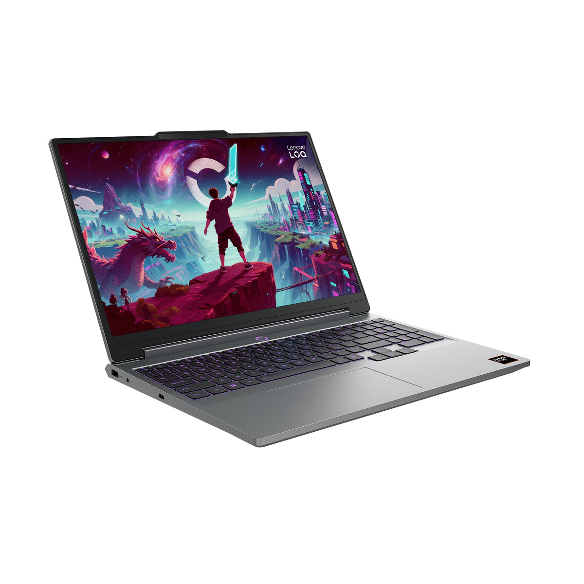 Lenovo LOQ 15AHP11 AMD Ryzen™ 7 250 Ordinateur portable 38,9 cm (15.3") WUXGA 16 Go DDR5-SDRAM 512 Go SSD NVIDIA GeForce RTX 5060 Wi-Fi 6 (802.11ax) Windows 11 Home Gris Allemand - vue 2