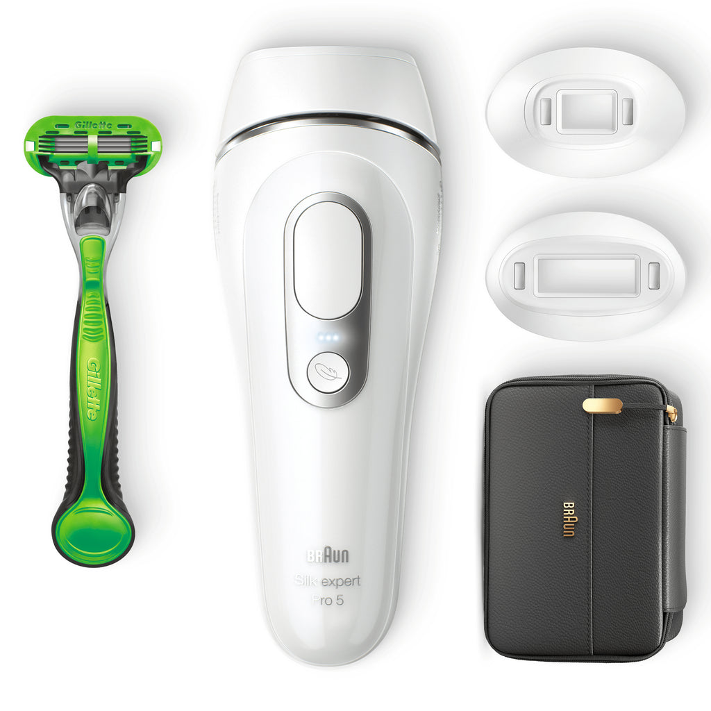 Braun Silk-expert Pro 5 PL5145 Épilateur à Lumière Pulsée, Argent et Blanc