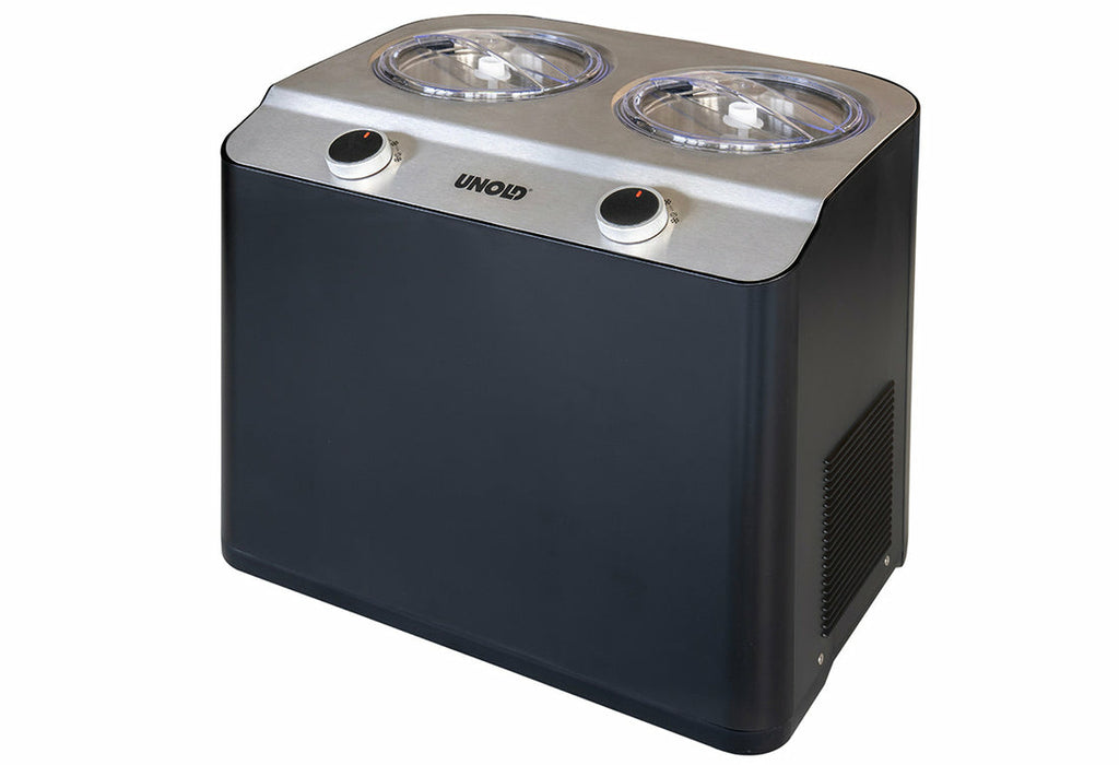Unold Doppio Compresseur pour sorbetière 2,4 L 250 W Noir, Acier satin