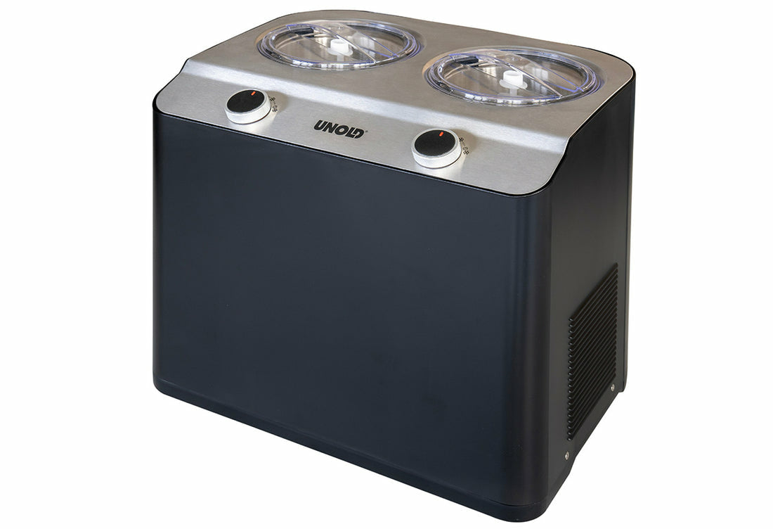 Unold Doppio Compresseur pour sorbetière 2,4 L 250 W Noir, Acier satin