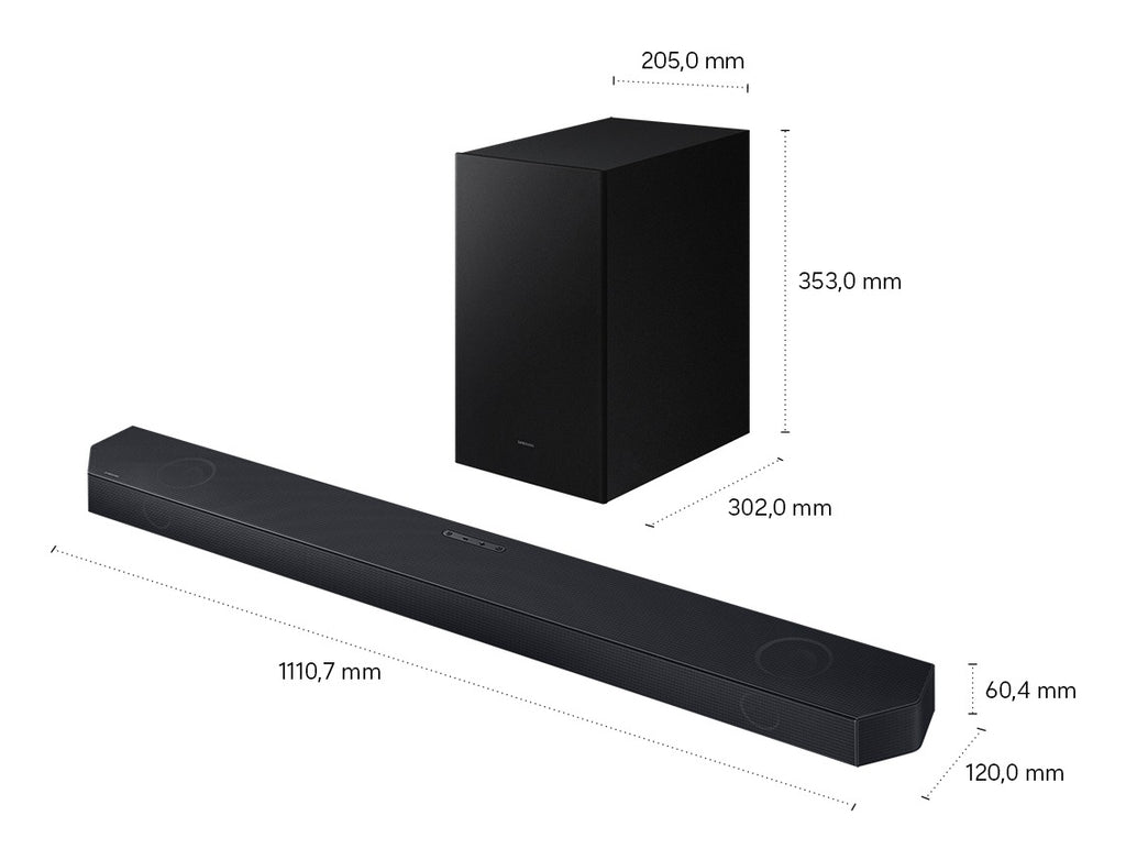 Samsung Q-series HW-Q610GH/ZG haut-parleur soundbar Noir, Titane 3.1.2 canaux - vue 3