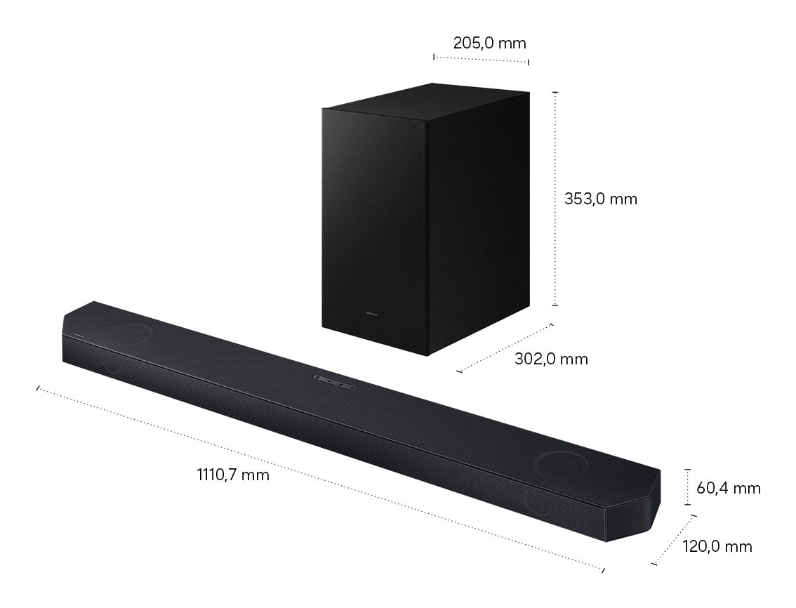 Samsung Q-series HW-Q610GH/ZG haut-parleur soundbar Noir, Titane 3.1.2 canaux - vue 3