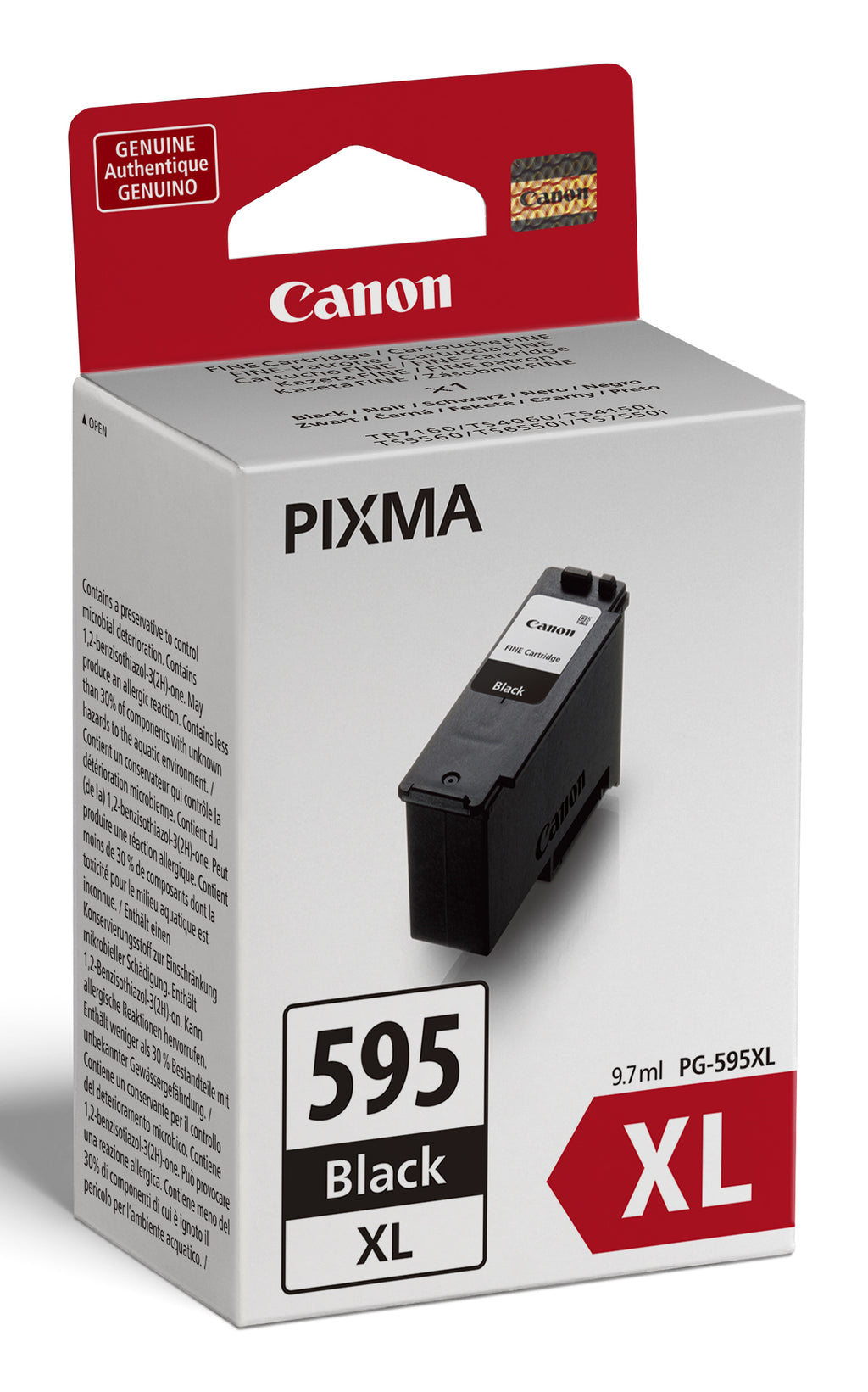 Canon PG-595XL/CL-586XL + GP-501 50Sh. Value Pack cartouche d'encre 2 pièce(s) Original Rendement élevé (XL) Noir, Cyan,