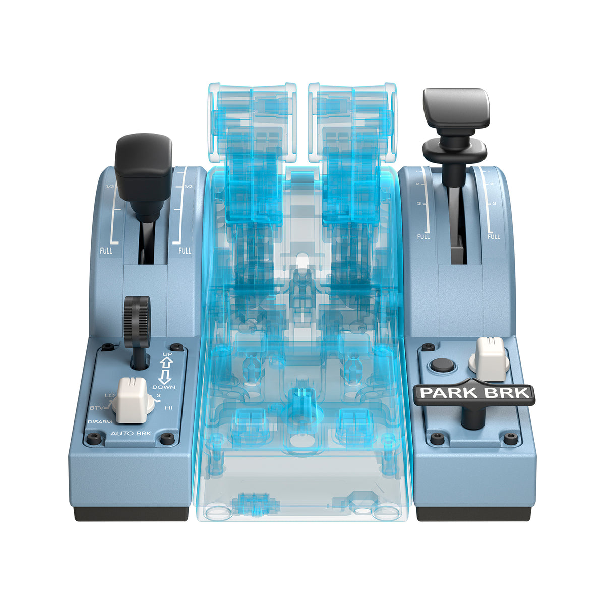 Thrustmaster TCA Quadrant Add-On Airbus Edition Bleu simulation de vol Analogique/Numérique PC
