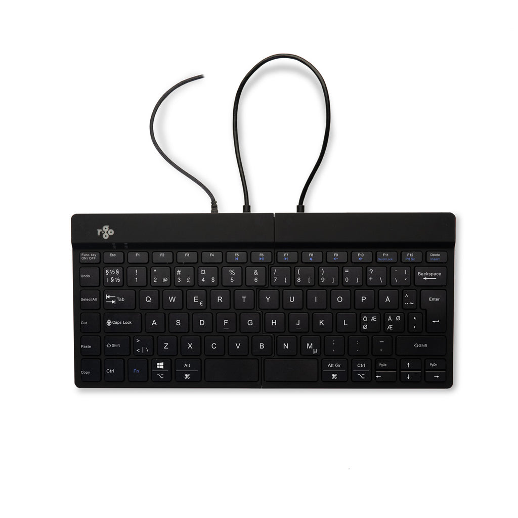 R-Go Tools Clavier ergonomique R-Go Split Break v2 avec logiciel de pause, clavier divisé, QWERTY (NORDIC), Filaire USB, noir - vue 2