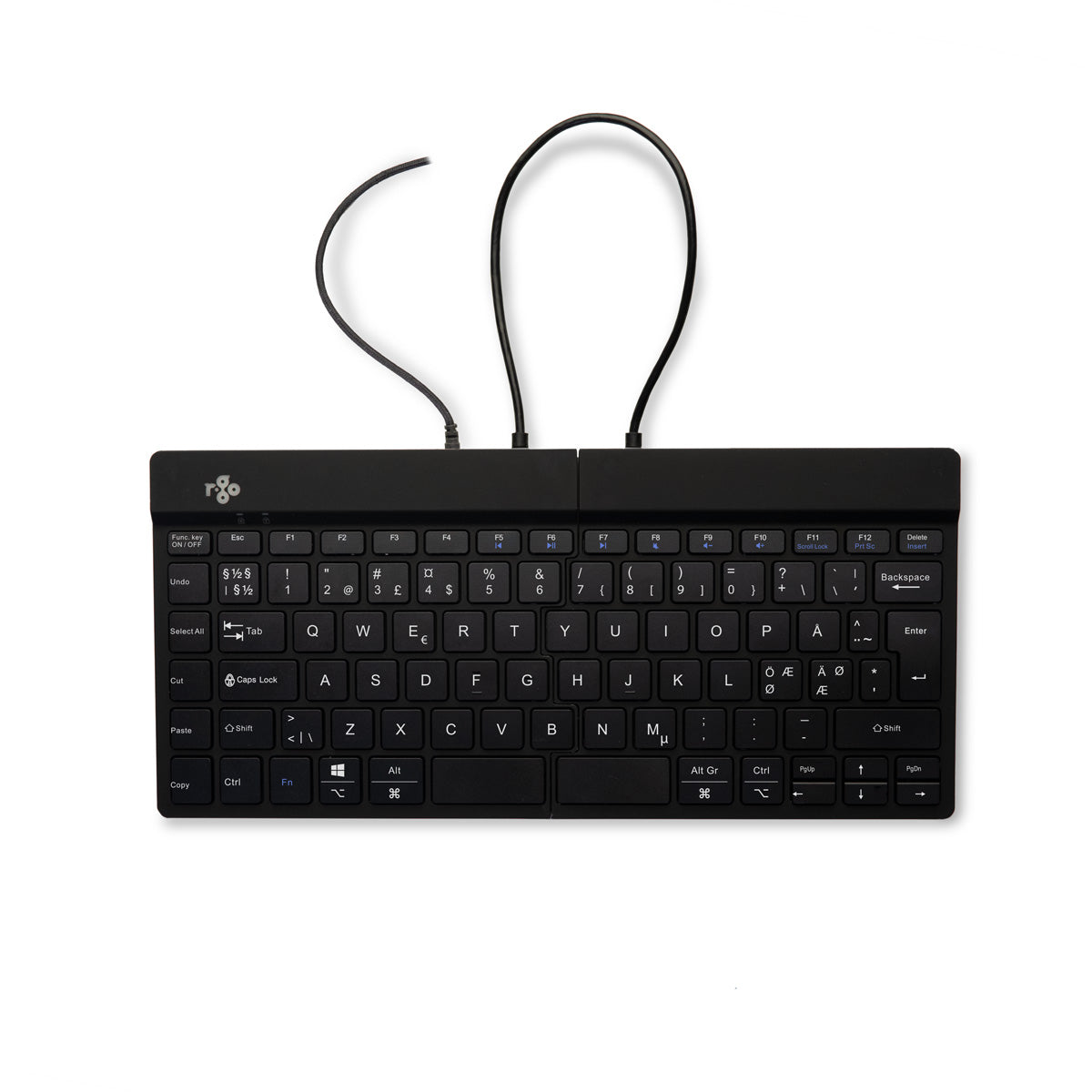 R-Go Tools Clavier ergonomique R-Go Split Break v2 avec logiciel de pause, clavier divisé, QWERTY (NORDIC), Filaire USB, noir - vue 2