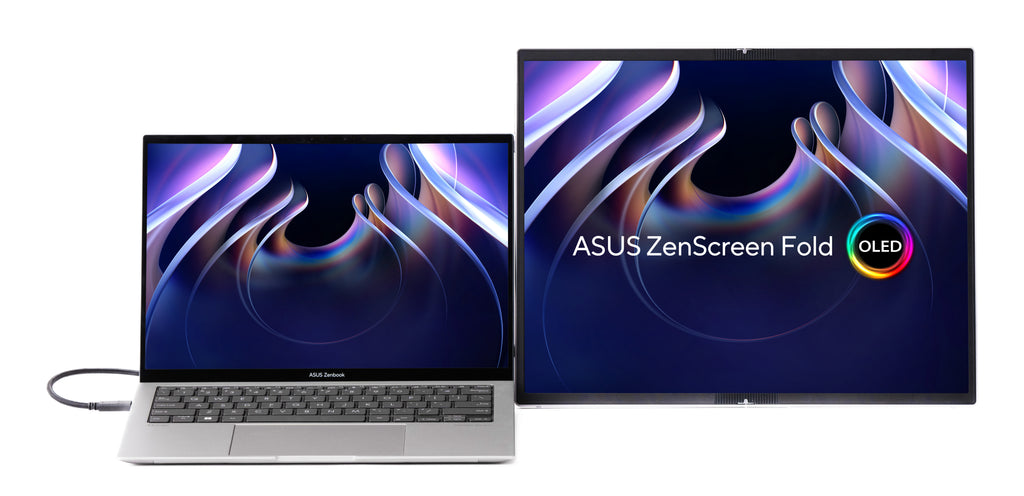 ASUS ZenScreen Fold OLED MQ17QH écran plat de PC 43,9 cm (17.3") 2560 x 1920 pixels Quad HD Argent