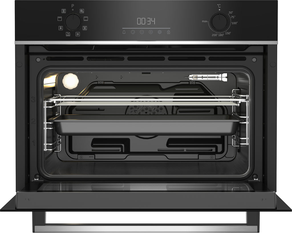 Beko BBCM13300X Four Électrique Encastrable 48 L, 2400 W, Acier Inoxydable